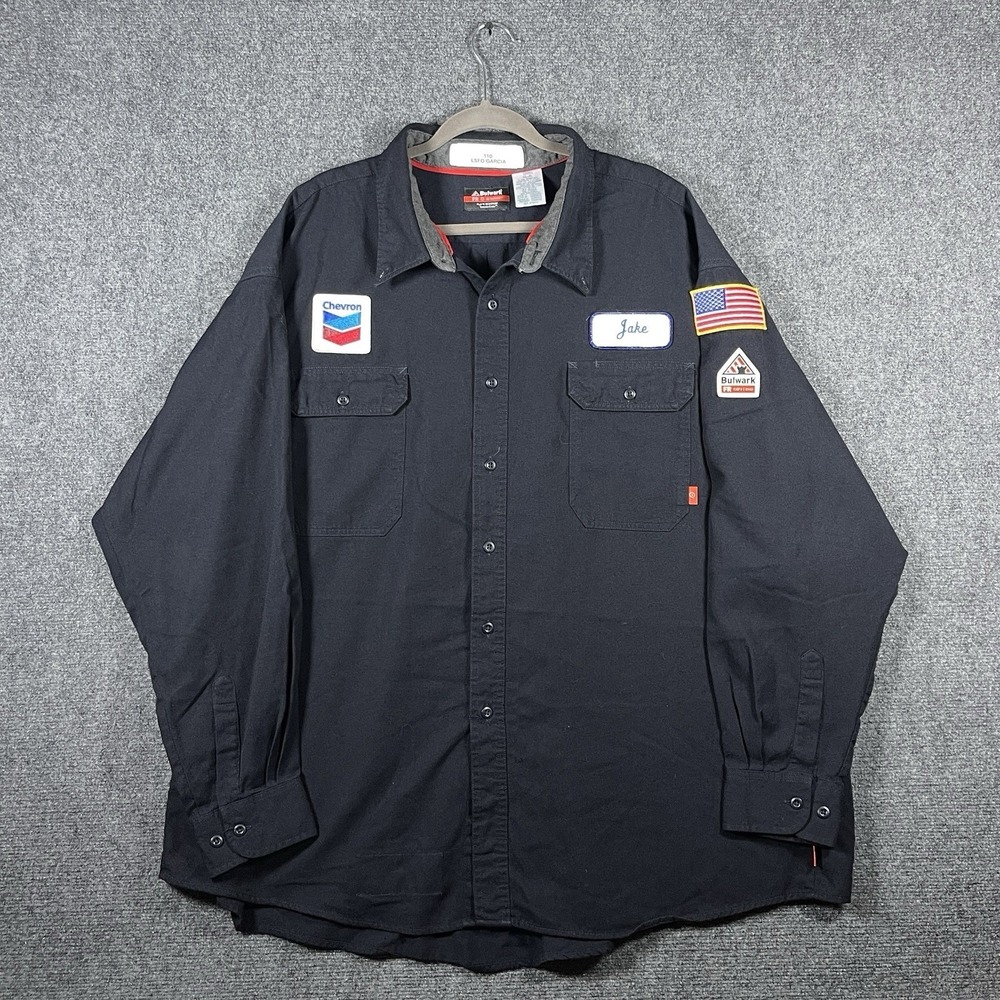 Bulwark iQ Series Comfort Woven Long Sleeve Lightweight Buttoned Shirt 4XL
